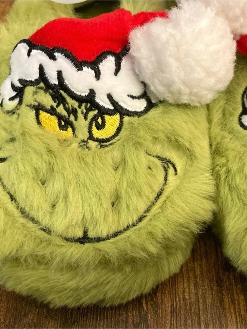 The Grinch Toddler Slide Slippers - Green  Size 5T-6T New